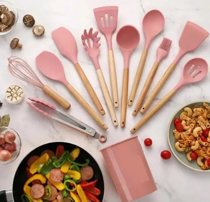 Jogo de Utensilio de Cozinha de Silicone