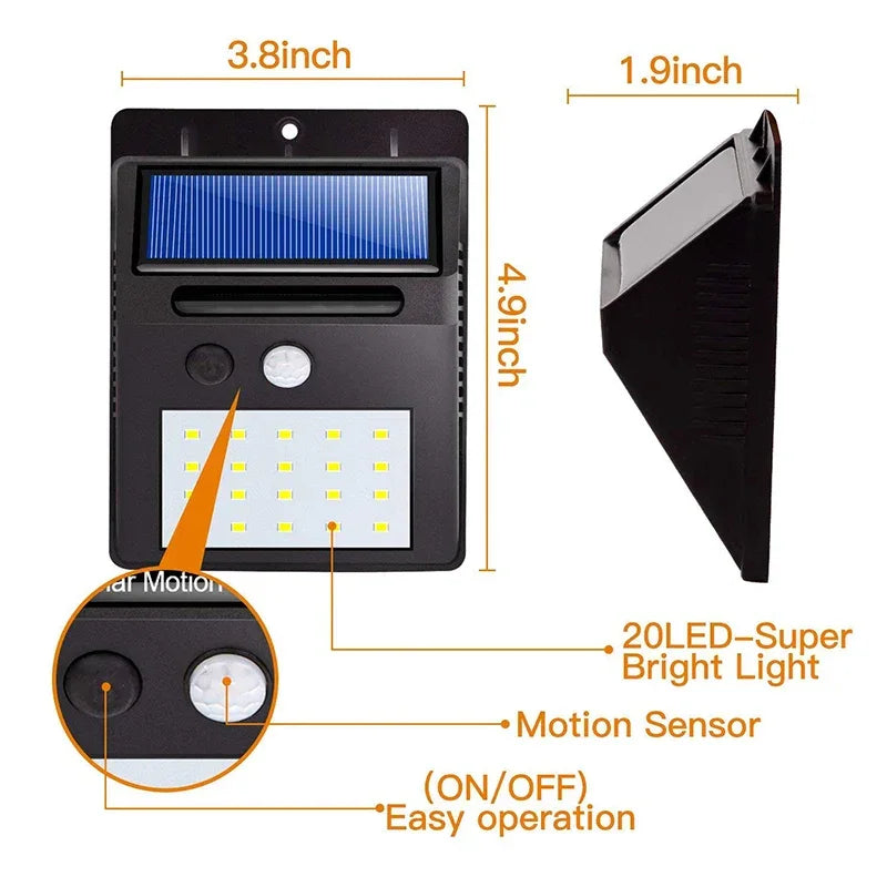 Luminária Solar com Sensor de Presença